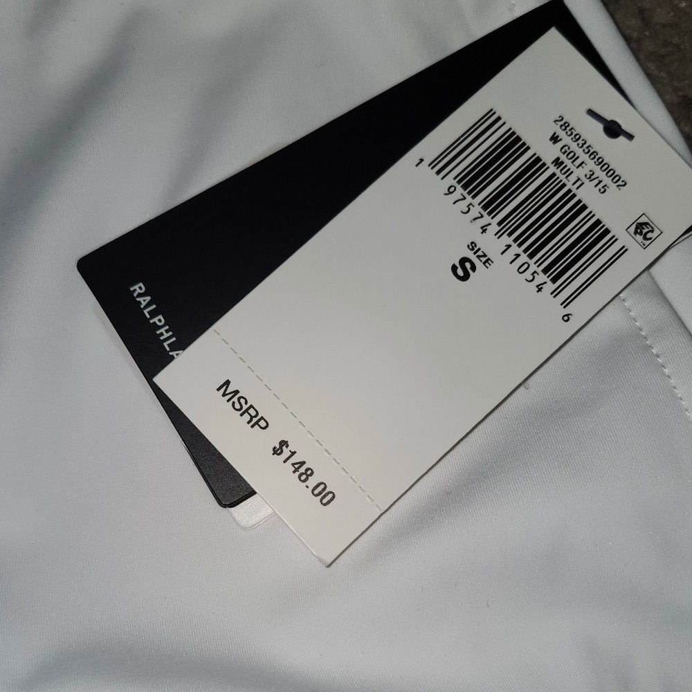 RLX Ralph Lauren Womens White Blue Golf Skort Built-in Shorts Size S NEW - Picture 2 of 4